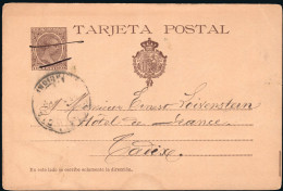 Madrid - Edi O 27 - Entero Postal Mat "Rayas Tinta" + Mat "Madrid - Estación 1891" A Cádiz - 1850-1931