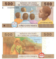 Central African States 500 Francs 606-C  CHAD ND 2002 UNC - États D'Afrique Centrale