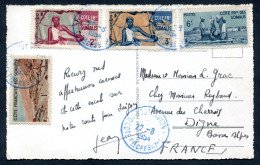 RC 27430 COTE FRANÇAISE DES SOMALIS 1955 CARTE POSTALE DE DJIBOUTI POUR LA FRANCE - Briefe U. Dokumente