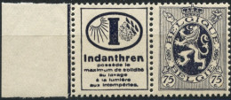 BELGIQUE - COB PU 51 - 75C LION HERALDIQUE TIMBRE PUBLICITAIRE "INDANTHREN" - NEUF - Ungebraucht