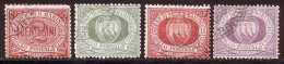 Saint-Marin 1895 Yvert 26 / 29 (o) B Oblitere(s) - Oblitérés
