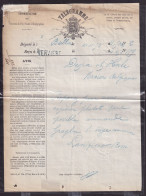 DDFF 924 -- Formule De Télégramme Ancienne - BIELLA à VERVIERS 1873 - Griffe Et Cachet En Relief De VERVIERS - Télégrammes