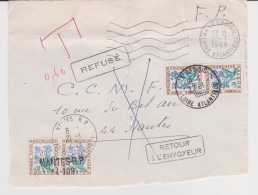 Devant De Lettre Du Croisic Pour Nantes, Double Taxe, 1969( SN24/27.1) - 1960-.... Lettres & Documents