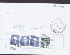 Denmark Regning Manglende Porto Bill TAXE Postage Due Australia Line Cds. HURUP THY 1994 Postsag 3-Stripe (Cz. Slania) - Lettres & Documents