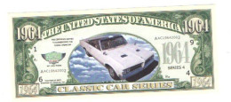 POUR COLLECTIONNEUR FAUX-BILLET FAKE TICKET SIXTY FOUR USA THE UNITED STATES OF AMERICA AUTOMOBILE - Errors