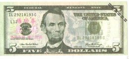 POUR COLLECTIONNEUR FAUX-BILLET FAKE TICKET 5 FIVE DOLLARS ABRAHAM LINCOLN USA THE UNITED STATES OF AMERICA - Errori