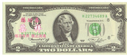 POUR COLLECTIONNEUR FAUX-BILLET FAKE 2 TWO DOLLARS THOMAS JEFFERSON USA THE UNITED STATES OF AMERICA - Erreurs