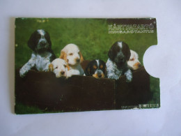 CARDBOX FOR PHONECARDS  ANIMALS DOGS  BACK CATS - Chiens