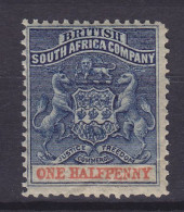 British South Africa Company 1892/94 Mi. 16, ½ Penny Blau/rot Wappen (Nominale Auf Weissem Grund), MNH** (2 Scans) - Zonder Classificatie