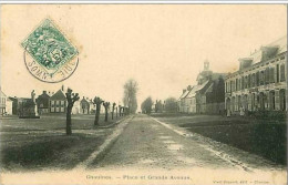 80.CHAULNES.PLACE ET GRANDE AVENUE - Chaulnes