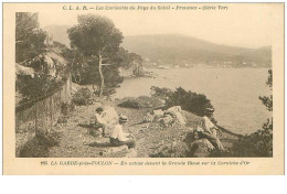 83.LA GARDE.n°22944.PRES TOULON.EN EXTASE DEVANT LA GRANDE BLEUE SUR LA CORNICHE D'OR - La Garde