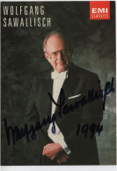 Wolfgang Sawallisch  AUTOGRAFIADO -  6448 - Sänger Und Musiker