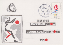 Carte   FRANCE   TENNIS    Grand  Prix    PASSING  SHOT      BORDEAUX   1990 - Tennis