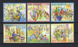 2006 SAN MARINO SET MNH ** 2104/2109 50° Ann. Del Corpo Dei Balestrieri - Unused Stamps