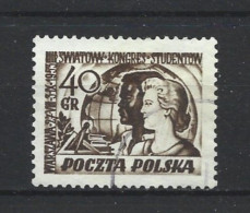 Poland 1953 Students Congress Y.T. 715 (0) - Oblitérés