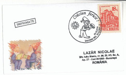 CV 27 - 1237-a HARLEQUIN, Romania - Cover + Greeting Card - 2004 - Poppen