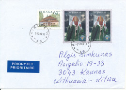 Poland Cover Sent To Lithuania 10-12-2002 Topic Stamps POPE Stasmps - Covers & Documents
