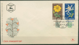 Israel 1960 Pflanzen Blumen 214/15 Mit Tab Ersttagsbrief FDC (X61286) - FDC