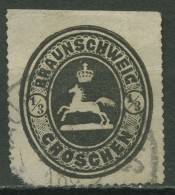 Braunschweig 1865 Wappen Im Senkrechten Oval 17 Gestempelt, Mängel - Braunschweig