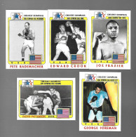 X742 - GREATEST OLYMPIANS - GEORGE FOREMAN - JOE FRAZIER - PETE RADEMACHER - FLOYD PATTERSON - EDWARD CROOK - Trading-Karten