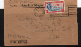 BAHAMAS - 1938 - AIRMAIL COVER TO LOS ANGLES FRANKED 8D FLAMINGO  - 1859-1963 Kronenkolonie