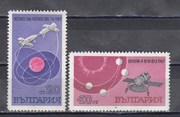 Bulgaria 1967 - Space, Mi-Nr. 1777/78, MNH** - Ungebraucht