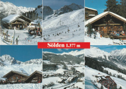 CPM  .  MULTIVUES  "  SÖLDEN  "  .  CARTE AFFR AU VERSO  .  2 SCANNES - Sölden