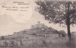 O25-46) CASTELNAU - BRETENOUX (LOT) CLAIR DE LUNE  - 1902 - ( 2 SCANS ) - Bretenoux