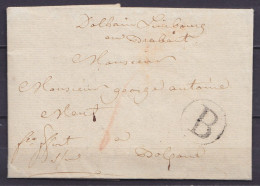 L. Datée 21 Février 1788 De DOLHAIN Pour BOLZANO Via Francfort - Marque (B) (= "de Belgique") - 1714-1794 (Oostenrijkse Nederlanden)