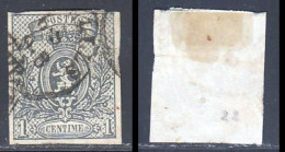 Belgique 1866 Yvert 22 (o) B Oblitere(s) - 1866-1867 Petit Lion (Kleiner Löwe)