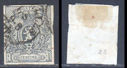 Belgique 1866 Yvert 22 (o) B Oblitere(s) - 1866-1867 Kleine Leeuw