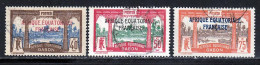 Gabon 1924 Yvert 100 - 103 - 104 (o) B Oblitere(s) - Oblitérés