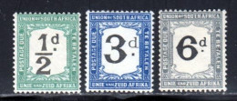 Afrique Du Sud Taxe 1923 Yvert 11 - 15 - 16 * TB Charniere(s) - Impuestos