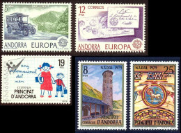 Andorre Espagnol 1979 Yvert 116 / 120 ** TB - Altri & Non Classificati