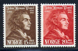 Norvege 1942 Yvert 242 / 243 ** TB - Unused Stamps