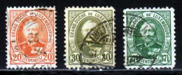 Luxembourg 1891 Yvert 61 - 63 - 64 (o) B Oblitere(s) - 1891 Adolphe Voorzijde