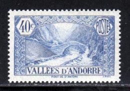 Andorre Francais 1932 Yvert 33 ** TB Coin De Feuille - Nuovi