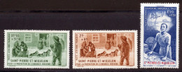 St Pierre Et Miquelon PA 1942 Yvert 1 / 3 ** TB PEIQI Bord De Feuille - Unused Stamps