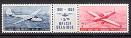 Belgique - Timbre - Poste Aérienne - 1951 - COB 26/27* - Typsy - Cote ( COB 2022) 75 - Mint