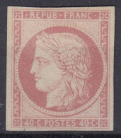 TIMBRE FRANCE ESSAI DE COULEUR CERES 1ère EMISSION 40c EN ROSE NEUF - TB MARGES - Proofs, Unissued, Experimental Vignettes