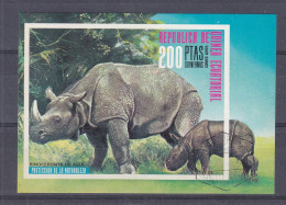 Rhinocéros - Guinée Equatoriale - BF NON Dentelé De 1973 - - Rhinocéros