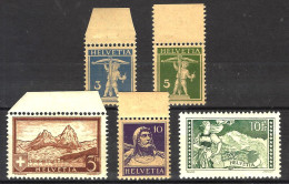 SUISSE - 1930-1931 Y&T N° 241 à 245 - MNH ** - Nuovi