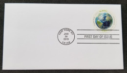 USA US Globe International Rate 2013 Earth (FDC) *odd Shape *unusual - Covers & Documents