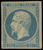 (*) EMPIRE NON DENTELE - 15   25c. Bleu, * Gno, TB - 1853-1860 Napoléon III.