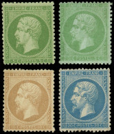 (*) EMPIRE DENTELE - 20, 21 Et 22, 5c. (2 Nuances), 10c. Et 20c., TB - 1862 Napoléon III.