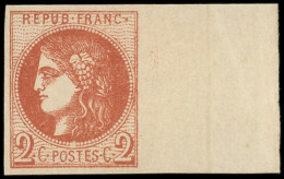 * EMISSION DE BORDEAUX - 40Ba  2c. Rouge-BRIQUE, Bdf, Petite Froiss. Oblique, Mais Très Frais Et Aspect TTB - 1870 Ausgabe Bordeaux