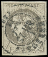 EMISSION DE BORDEAUX - 41B   4c. Gris, R II, Obl. Càd T17, Replaqué, Aspect TB - 1870 Ausgabe Bordeaux