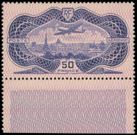 ** POSTE AERIENNE - 15b 50f. Burelage Renversé, Bdf, TB - 1927-1959 Neufs