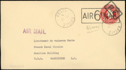 Let Poste Aérienne Militaire -  Env. Entier 2c. Carmin, Surch. MARSEILLE, Obl. AIR6MAIL Et Càd POSTE/NAVALE 15/12/( ), T - Poste Aérienne Militaire