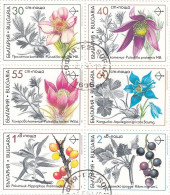 BULGARIA 3953-3958,used,hinged,flowers - Gebruikt